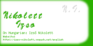 nikolett izso business card